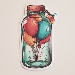 10/$10 Balloons In A Bottle Sticker
